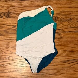 SummerSalt Swimsuit in Teal and White